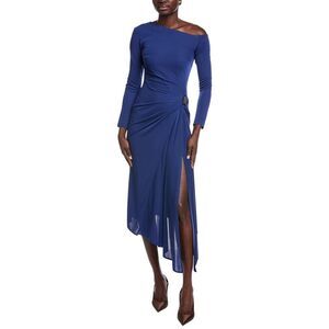 Carla Ruiz Womens  Ruched Midi Dress, Blue